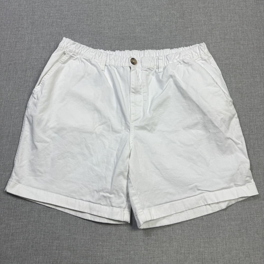 Chubbies Originals Chino Shorts Mens XL White Cotton Elastic Waist 7" Inseam